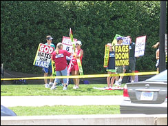 Westboro Church Protesters At Arlington Cemetery
