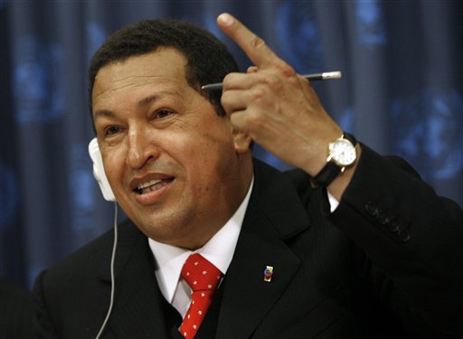 Chavez havin a go at Bush the devil