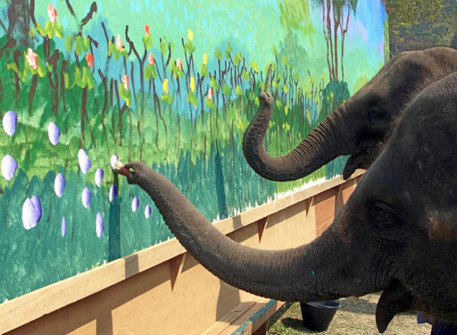Elephants Painting