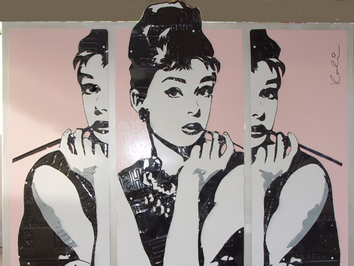 Audrey Hepburn by Michael Kalish CBS Sunday Morning License Plate Pop Art