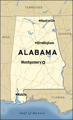 Alabama map