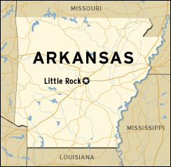 map of Arkansas