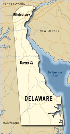 map of Delaware