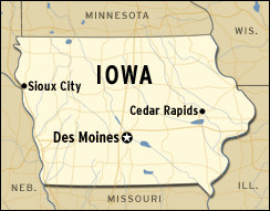 map of Iowa
