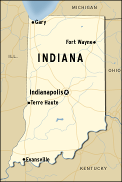 map of Indiana