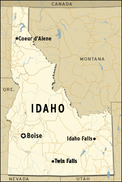 map of Idaho