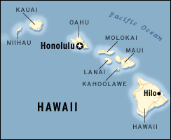map of Hawaii