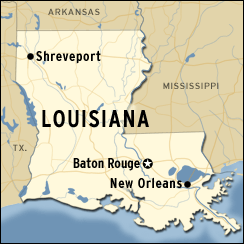 map of Louisiana