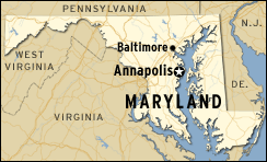 Map of Maryland