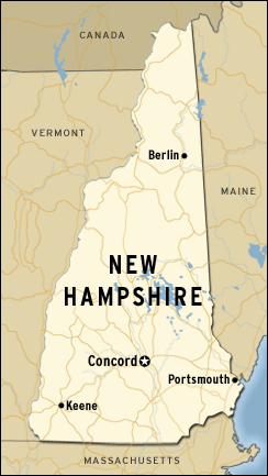 map of New Hampshire 