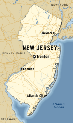 map of New Jersey 