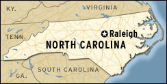 map of North Carolina