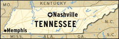 map of Tennessee