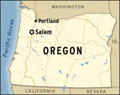 map of Oregon