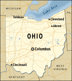 map of Ohio