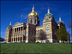 Iowa capitol in Des Moines