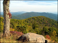 A picturesque view from Skyline Drive at Shenandoah National Park in West Virginia.