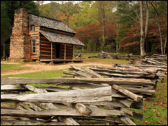 John Oliver cabin is the oldest log cabin in Cades Cove.