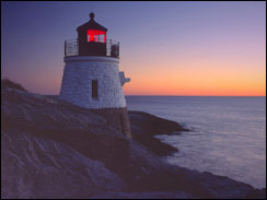  The lighthouse at Castle Hill.