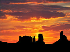 Monument Valley at sunrise