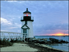 Sunrise at Brant Point Lighthouse on the enchanting island of Nantucket 
