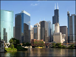 the skyline of Chicago