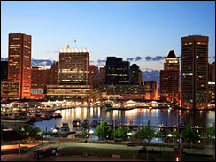 Baltimore's Inner Harbor is now one of Maryland's major tourist destinations. One of the major attractions is the National Aquarium which was opened in 1981.