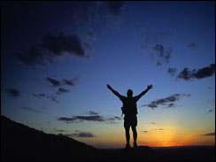 celebrating the sunset in the sandia range of the new mexican rocky mountains in central new mexico usa north america