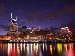 Nashville skyline at night